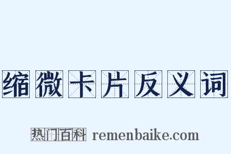 缩微卡片反义词是什么意思的图片